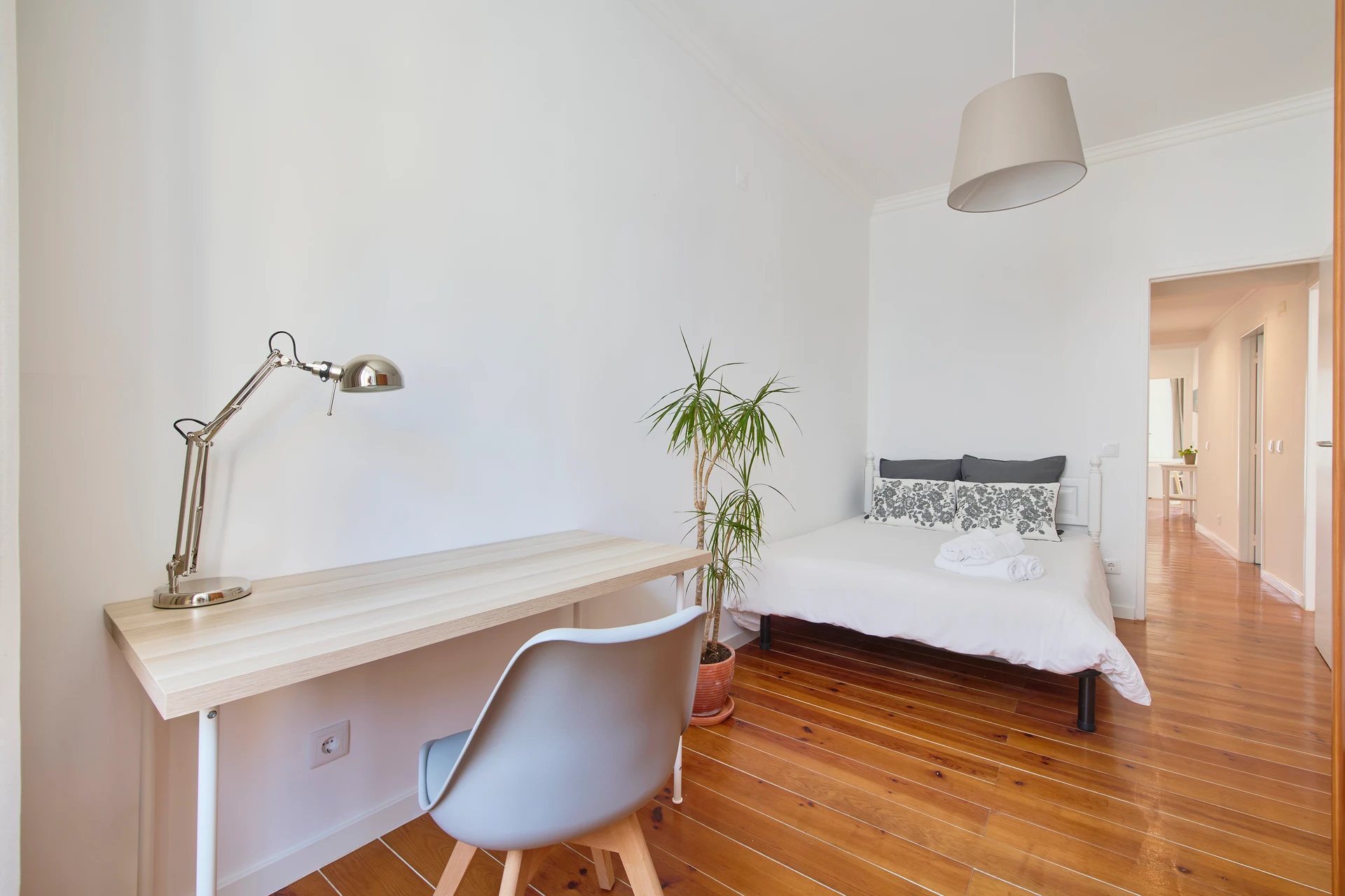 Quarto em apartamento com vista fantástica sobre a cidade